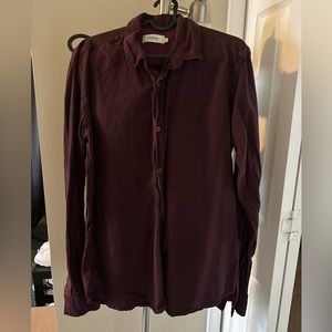 Casual Button down shirt - blouse - burgundy